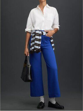 Anthropologie NWT The Colette Knit Crop Wide-Leg Pants by Maeve